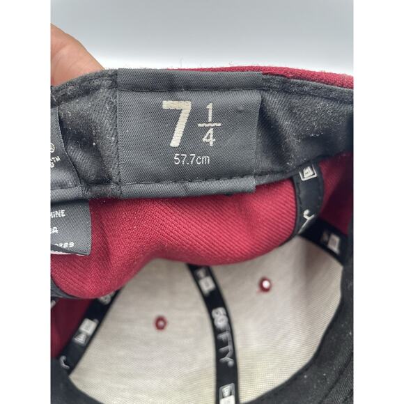 San Francisco Giants New Era 59Fifty Fitted 7 1/4 Hat Cap Men MLB Maroon White - Picture 9 of 9